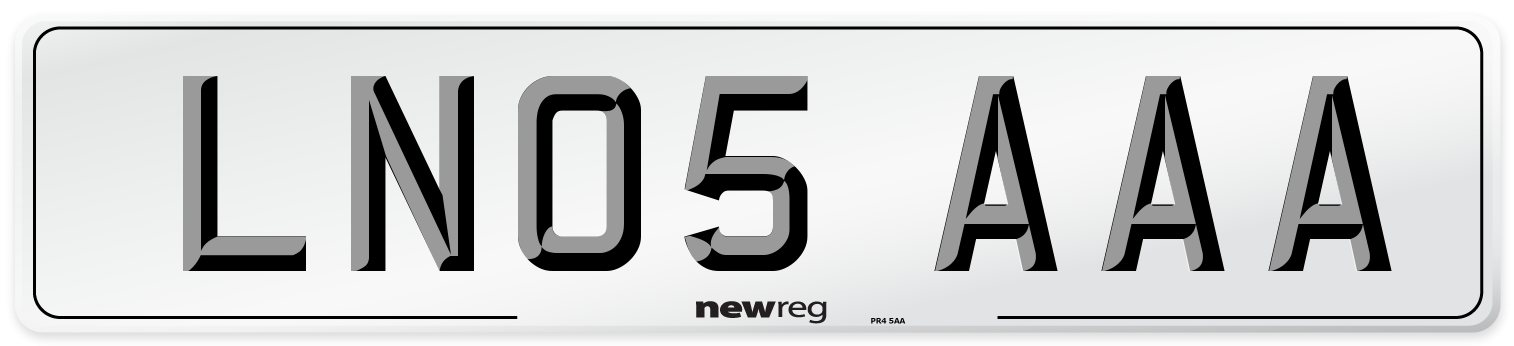 LN05 AAA Number Plate from New Reg